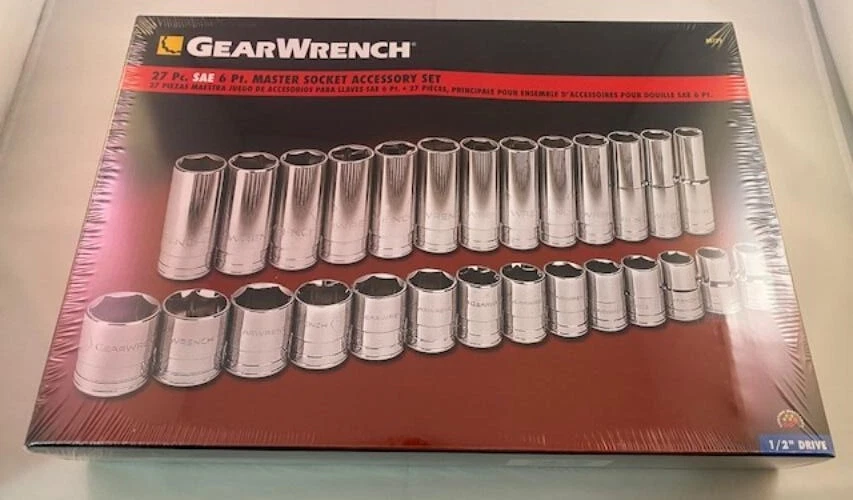 GEARWRENCH 80729 1/2" Drive Master Socket Accessory Set SAE 27 pcs - Image 1 of 1