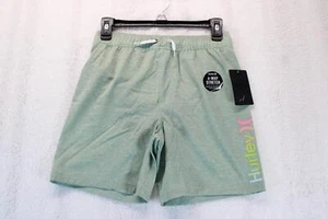 Hurley Boy's Youth 4-Way Stretch Swim Shorts - Light Green Medium M - Picture 1 of 8