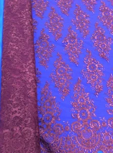 Hardy'sTextile 100% Poly Tulle /Mesh Fabric with Embroidered Flowers - Bild 1 von 5