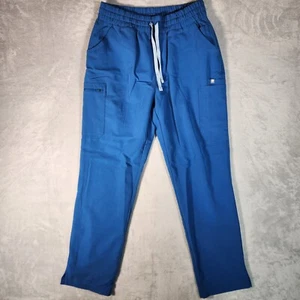 Figs Scrub Pants Womens Medium Blue Medical Nurse Doctor Uniform Cargo - Picture 1 of 13