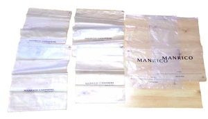 6 BOLSAS DE POLVO DE ALMACENAMIENTO DE PLÁSTICO TRANSPARENTE PESADO DE CACHEMIRA HECHAS EN ITALIA HECHAS EN MANHATTAN - Imagen 1 de 5