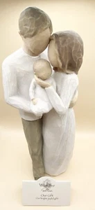 Willow Tree “Our Gift” Figurine Mom, Dad, And Newborn Baby 26181 - Picture 1 of 5