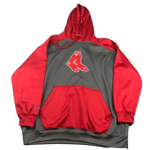 Boston Red Sox Hoodie Mens 3XLT Red Fleece Pullover Hooded Sweatshirt Cover