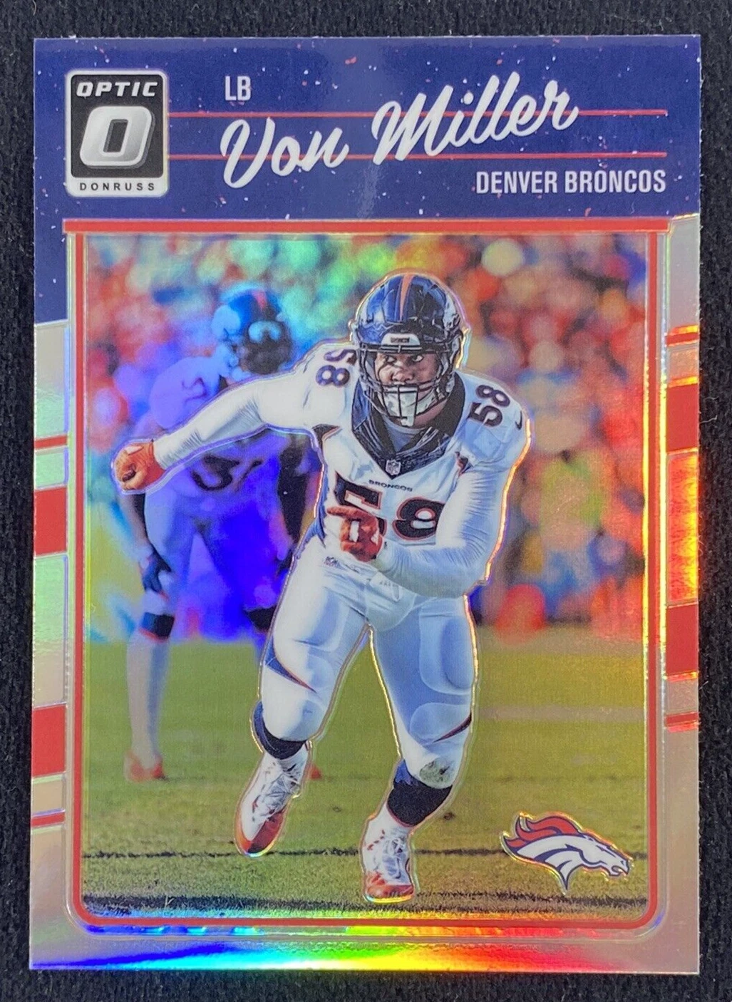 2016 Donruss Optic Silver Holo Prizm Parallel Von Miller #32 Denver Broncos