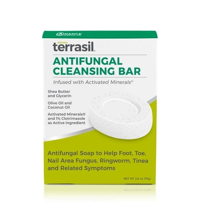Antifungal Soap Bar by Terrasil – With Tea Tree Oil + Shea Butter - 75g Bar - Image 1 of 4