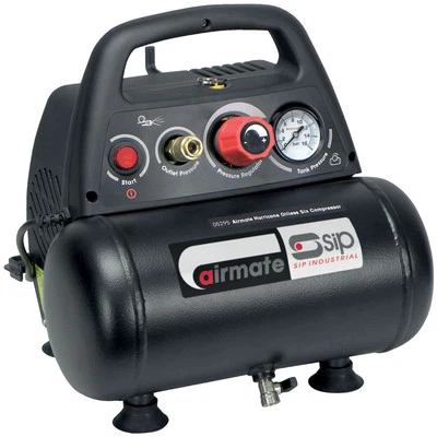 SIP Airmate Air Compressor Oil Free Direct Drive 230V 1.5HP 6L 8 Bar 6.4CFM 97dB - Image 1 of 2