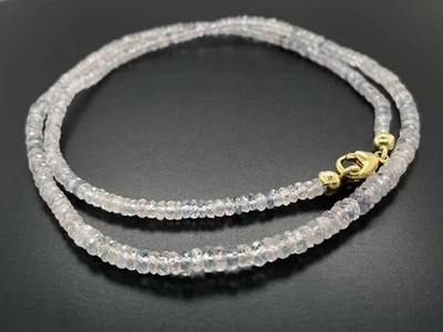 COLLIER  375/- GELBGOLD MIT SAPHIR FACETTENREICH SCHMUCKJAGD - Bild 1 von 4