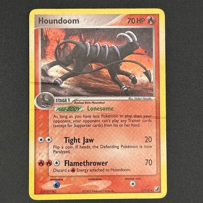 Pokemon Cards: EX Unseen Forces Rare Holo: Houndoom 7/115 HP - Image 1 of 2