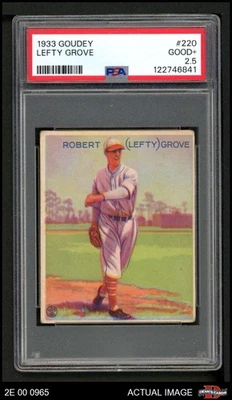 1933 Goudey #220 Lefty Grove Athletics HOF PSA 2.5 - GD+ - Image 1 of 2