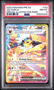 Jolteon Ex 153 PSA 8 Near Mint-mint - Prismatic Evolutions - Pokemon - Picture 1 of 2