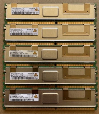 5x INFINEON HYS72T512422HFN-3.7-A PC2-4200F DDR2 533 4GB FBDIMM FOR SERVER ONLY - Image 1 of 2
