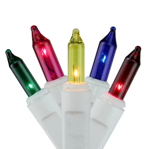 Sienna 300 Shimmering Multi-Color Mini Icicle Christmas Lights - White Wire - Picture 1 of 3