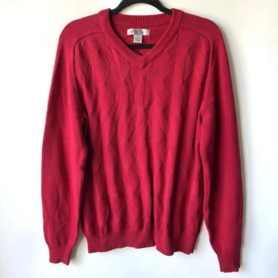 Suéter Vintage Cypress Links Argyle Rojo Golf Abuelo Navidad Hombres M Envío Rápido Foto 1 de 4