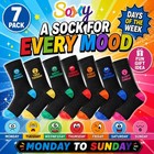 Mens / Boys 7 Pack Novelty Days of the Week Socks Emoji Mood Fun Socks