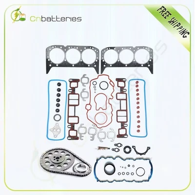 Juego completo de juntas y cadena de distribución para GMC Savana 1500 SLE 99-00 4,3 L Foto 1 de 4