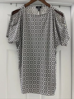 Jones New York Short Sleeve Top Black & White Career Professional Women’s Sz S - Image 1 of 4