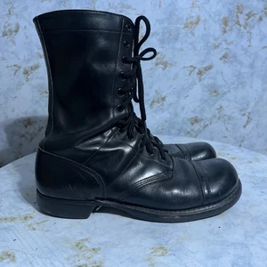 De Colección Corcoran Para Hombre Talla 9.5 D Zapatos Cuero Negro Combate Militar Botas de Salto - Imagen 1 de 14