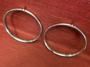 Nice  pair 1930 Studebaker chrome headlight bezels, hot rat rod lowrider - Picture 1 of 18