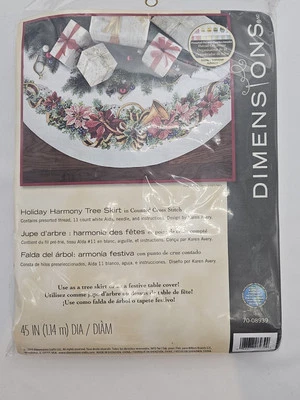 Holiday Harmont Tree Skirt Counted Cross Stitch Kit From Dimensions - Image 1 of 2