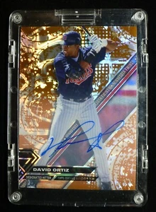 2017 Topps High Tek Orange David Ortiz On-card Auto /25 - Picture 1 of 2