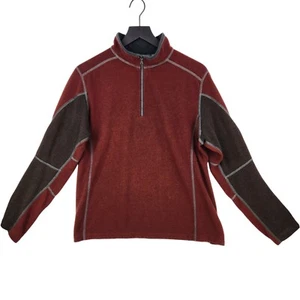 Kuhl Kashmira 1/4 Zip Sweater Mens Medium Red Long Sleeve Fleece Acrylic Blend - Picture 1 of 10