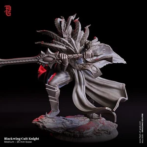 3D Printed - Blackwing Cult Knight - Miniatures - Flesh Of Gods - Picture 1 of 1