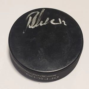 Patrick O'Sullivan signed handsigniert NHL Practice Puck Oilers, Haie IN-PERSON - Bild 1 von 2
