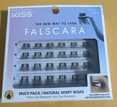 KISS Falscara DIY Eyelash Extension Wispy Wisps  Featherlight Synthetic Reusable - Image 1 of 2