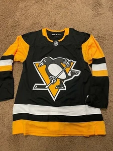 Adidas Pittsburgh Penguins Authentic Pro Black Men's Hockey Jersey - Picture 1 of 6