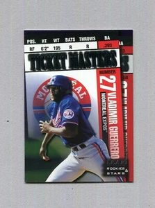 1998 Leaf Rookies & Stars Ticket Masters Vladimir Guerrero Brad Fullmer /2500 - Picture 1 of 3