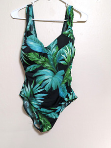 Miraclesuit size 14 tropical pattern 1 piece