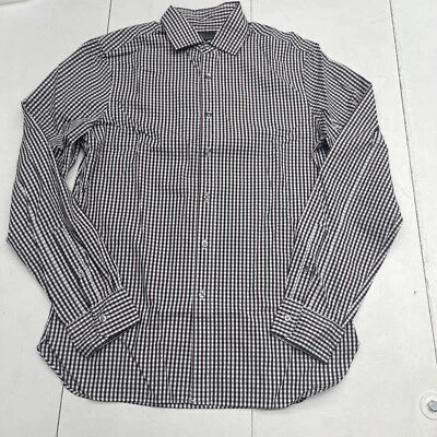 Bloomingdales мужской магазин черный белый красный клетку длинным рукавом на пуговицах мужской S * - Изображение 1 из 4