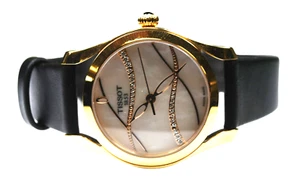 Women's Tissot T-Wave Mother Of Pearl Rose Gold 30mm Watch T112210B w Box Papers - Picture 1 of 9