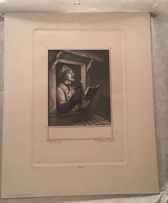 M. LÄMMEL (*1849), Nieritz Stahlstich Romantik - Bild 1 von 4