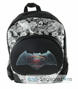 DC Comis Batman vs Superman 16" Large Black Backpack School Book Bag for boy
