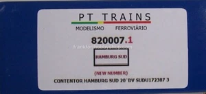 PT TRAIN #820007.1 HO 20' CONTAINER HAMBURG SUD #SUDU 1712387 3 - Bild 1 von 9