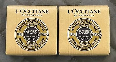 (2) 100g / 3.5 oz L’OCCITANE VERBENA EXTRA-GENTLE VEGETABLE SOAP w/ SHEA BUTTER - Image 1 of 4