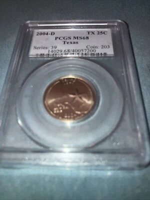 2004 D TEXAS STATE QUARTER PCGS MS68  - Image 1 of 2
