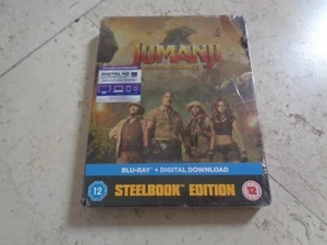 JUMANJI WELCOME TO THE JUNGLE Blu-ray SteelBook Dwayne Johnson Jack Black - Picture 1 of 6
