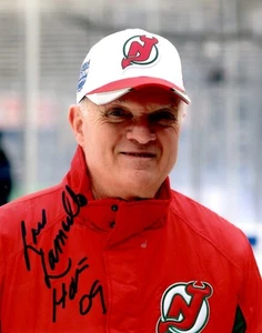Signed 8x10 LOU LAMORIELLO New Jersey Devils Photo - COA - Picture 1 of 1