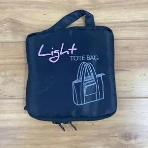 Go Travel Light Foldaway TOTE Bag, Black Packable Lightweight - Picture 1 of 13