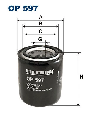 OIL FILTER FILTRON OP 597 FOR FORD ASIA & OCEANIA,FORD USA,KIA,MAZDA,VOLVO - Image 1 of 2