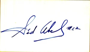 Sid Abel Autograph Signed Index Card HOF Vintage Detroit Red Wings Authentic - Picture 1 of 1