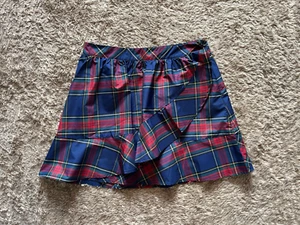 VINEYARD VINES kariert 100 % Polyester Rüsche Minirock Größe 10 - Bild 1 von 4