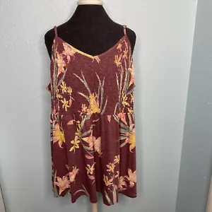 NEW Torrid Women Plus Size 5X Sleeveless Tropical Cami Tank Top Shirt Blouse - Picture 1 of 13