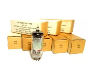 JAN JHS 1S4 DL91 Tube Sylvania USA NOS 1954 Output Pentode New In Box - Foto 1 di 2