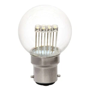 Lusion Glitter Fancy Round LED Light Bulb B22 240V 1W W/W 20196 - Picture 1 of 5
