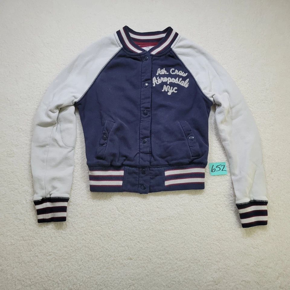 Chaqueta ligera Aeropostale Varsity juvenil talla M broches logotipo deletreado Foto 1 de 4