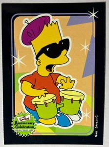 2000 InkWorks The Simpsons #73 Bart Simpson Anniversary Celebration Trading Card