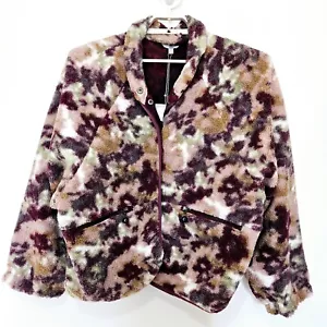 Johnny Was Calme Floral Fleece Jacket Lined Snap Front Women's Size xxl NWT  - Picture 1 of 14
